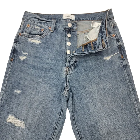 Pistola Charlie High Rise Straight Leg Ankle Length Button Fly Denim Wom… - Picture 11 of 16